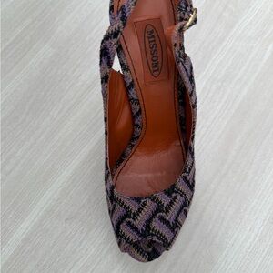 Missoni Women's Heels in Purple and Black Pattern